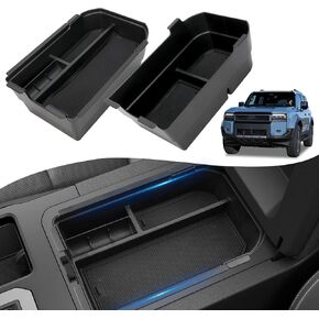 Double Center Console Organizer Compatible with Toyota Land Cruiser Prado J250 2024 2025, Land Cruiser Prado Armrest Insert Storage Box Organizer Accessories