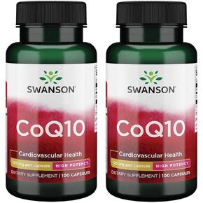 Swanson CoQ10 - Helps Promote Heart Health, Energy Support, & Aids Overall Cardiovascular System Health - Helps Maintain Coenzyme Q10 Supplement - (100 Capsules, 120mg Each) (2 Pack)