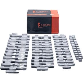 C-HORSE Clip-On Wheel Weights - AW is for Aluminum Wheels Rims Hammer Balancers - 0.25oz, 0.50 oz, 0.75oz, 1.00 oz, 25 pcs - Professional Quality for Car, Vehicle, Automobile Accessories (AW Style)