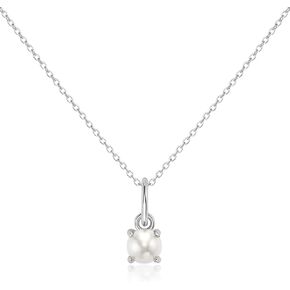 Birthstone Necklace for Women, 925 Sterling Silver Genuine Gemstone Quality Pendant, Dainty Jewelry Gift for Mom & Daughter in Saudi Arabia
