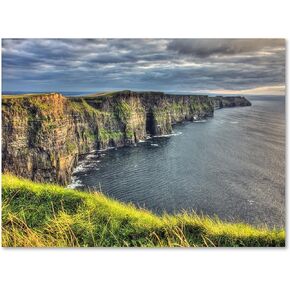 Trademark Fine Art Cliffs of Moher Ireland by Pierre Leclerc Canvas Wall Artwork, 22 by 32-Inch