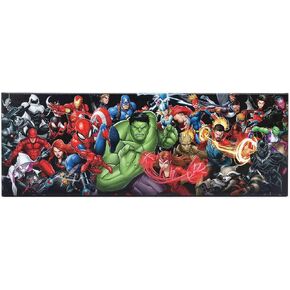 Marvel Character Lineup Gallery Wrapped Canvas Wall Decor - Large Horizontal Marvel Wall Art for Man Cave, Teen Room or Movie Room