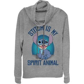 Disney Lilo Spirit Stitch Women's Long Sleeve Cowl Neck Pullover