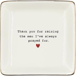 WODMIS Mother In Law Gifts Ceramic Jewelry Tray Dish, Mothers Day Grandma Bonus Mom,Mother In Law Wedding Gifts From Daughter In Law Jewelry Plate Ring Trinket Dish, Thank You Gift for New Mom 305