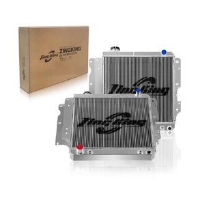 CC2101 All Aluminum Radiator Replacement for 87-06 Jeep Wrangler YJ/TJ 2.4L 2.5L L4 4.0L L6, 3-Row Race Radiator (All Aluminum)