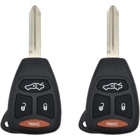Keyless Entry Replacement Key Fob Cover Case fit for Chrysler 300 Aspen Dodge Charger Durango Jeep Commander Grand Cherokee Key Fob Shell KOBDT04A, OHT692427AA (2)
