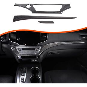 Center Console Dashboard Trims AC Button Panel Stripe Fit for Honda Pilot 2015-2022 Inner Dashboard Center Console Cover Trim (Pear Wood Grain)