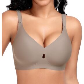 Bra for Women Wireless Push Up Bra No Underwire Seamless Bra with Support and Lift Water Drop Bralettes V Neck T Shirt Bras