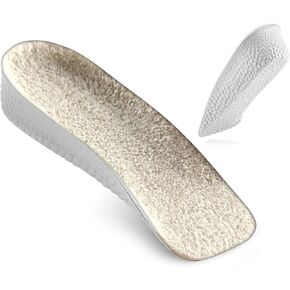 JADE KIT Height Increase Insoles - Winter- Foot Arch Contour Shoes Lifts for Orthopedic Heel Lift Cushion Gel Leg Discrepancy Balancer, Size 8-12 (Gray, L) (Beige, S)