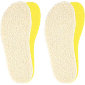 2 Pairs Wool Shoe Insoles of Clog Garden Shoes,Winter Warm Shoe Insert for Nurse Shoes,Chef Shoes,Wide Toe Box Shoes,Memory Foam Replacement Insoles for Women/Men Beige Size 8