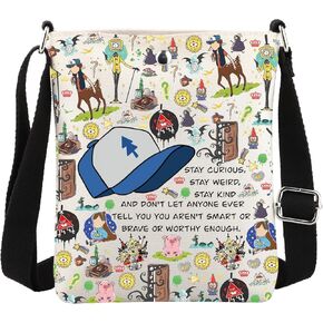 MBMSO Cartoon TV Series Gift Bill Cipher Crossbody Bag Bill Cipher Merch for Cartoon Lovers GF Weirdmageddon Crossbody Purse