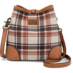 Montana West x Lee Plaid Bucket Bag for Women Hobo Crossbody Shoulder Handbag with Adjustable Detachable Strap in Kuwait
