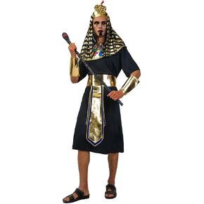 أزياء الفرعون المصري للرجال، أزياء الملك المصري للبالغين (أسود) in Kuwait