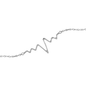 Bracelet 925 Gold Plated Sterling Silver Thin Lifeline Heartbeat Stylish Bracelet for Women & Girl Fashion Gift