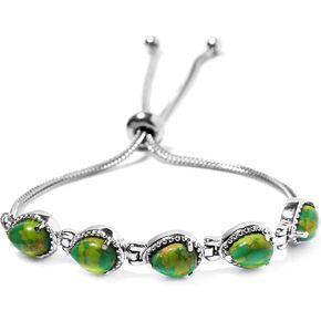 SHOP LC Stainless Steel Bolo Adjustable Bracelet for Women Jewelry Boho Western Valentines Day Gifts for Women