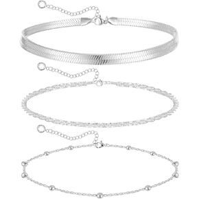 Gold Silver Plated Dainty Bracelets Stack Trendy Cuban Link Snake Rope Pearl Paperclip Chain Bracelet for Women Trendy Adjustable Beaded Paperclip Link Chain Stackable in Saudi Arabia