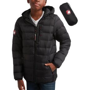 CANADA WEATHER GEAR Boys' Puffer Jacket - Lightweight Packable Bubble Coat, Water Resistant Outerwear Jackets for Boys (8-20) in Kuwait