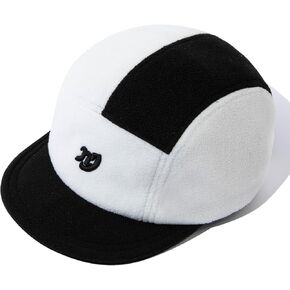 CLAPE Short Brim Baseball Cap, Winter Fleece Warm Unstructured 5 Panel Hat for Women Men Casual Umpire Trucker Dad Hats