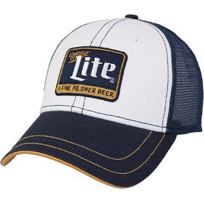 Mill Lite White/Navy Mesh Cap Premium Cotton/Polyester Blend for Comfort & Durability, Classic & Breathable Mesh Back, Stylish & Casual Headwear for Everyday Wear Adjustable, Officially Licensed