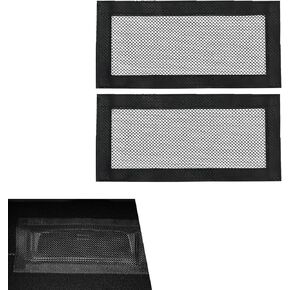 2 PCS Car Protective Cover, 9.72x4.72In Rear Seat Air Vent Anti-Blocking Filter Kit, Air Conditioning Vent Protective Shell, Compatible with Tesla Model 3Y (Black)