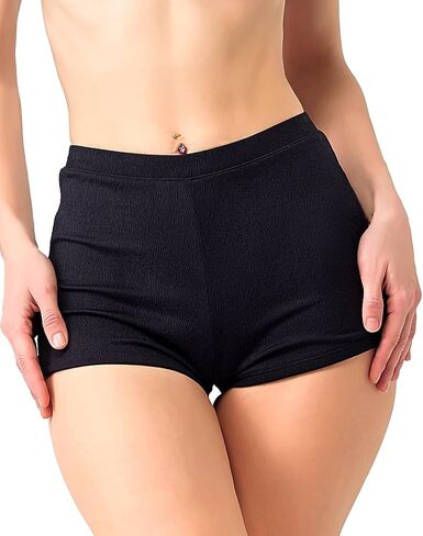 Women's Swim Shorts High Waisted Bikini Swimsuit Bottoms Board Shorts in Saudi Arabia