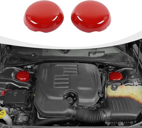 Engine Compartment Suspension Cover Engine Bay Accessories Compatible with Dodge Challenger Charger 2009-2024, Red in Saudi Arabia