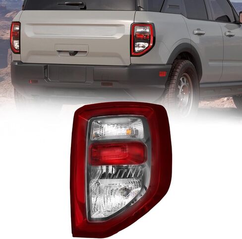 Right Side Taillight Assembly Fit For 2021 2022 2023 2024 Ford Bronco Sport, LED/Halogen Passenger Side Rear Brake Light M1PZ-13405-A (Right/Passenger Side) in Saudi Arabia