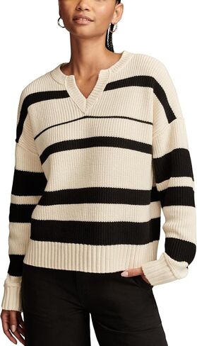 Lucky Brand Women's Notch Neck Pullover in Saudi Arabia