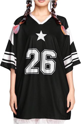 SOLY HUX Women's Summer T-Shirt Graphic Print V Neck Short Sleeve Shirts Jersey Tee Top Streetwear in Saudi Arabia
