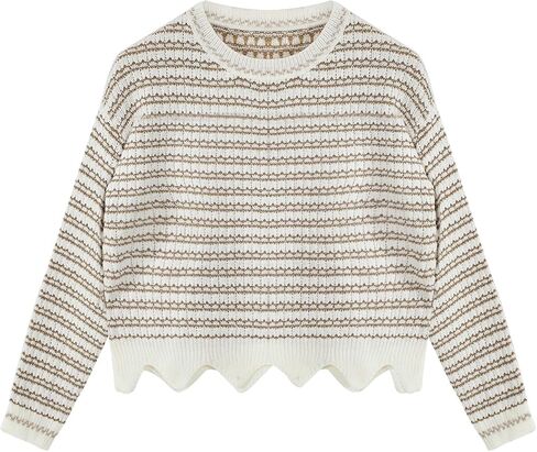 Women's Chunky Warm Oversized Sweater Long Sleeve Crewneck Pullover Knit Jumper Tops in Saudi Arabia