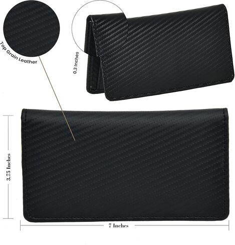 Jajmo Legacy Bifold Genuine Leather Long Vintage Wallet Checkbook Card Case Holder For Men in Kuwait