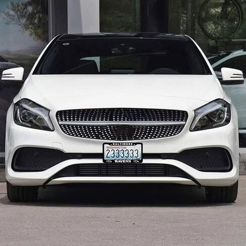 2Pcs Matte Black License Plate Frame for 49ers,2 Holes Aluminum Car Licenses Plate Covers Holders with Screw Caps in Saudi Arabia