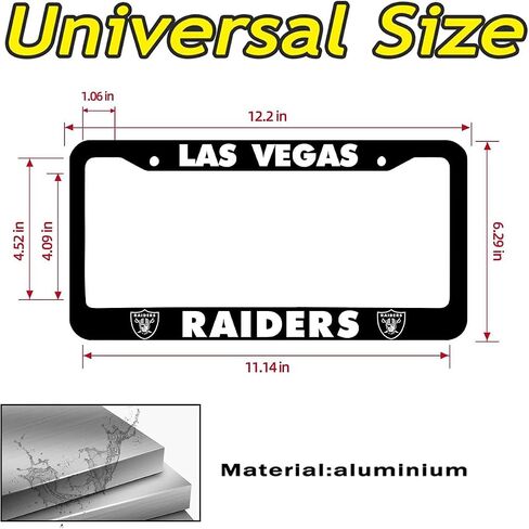 2Pcs Matte Black License Plate Frame for 49ers,2 Holes Aluminum Car Licenses Plate Covers Holders with Screw Caps in Saudi Arabia