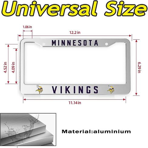2Pcs Matte Black License Plate Frame for 49ers,2 Holes Aluminum Car Licenses Plate Covers Holders with Screw Caps in Saudi Arabia