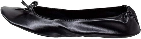Women's Foldable Portable Ballet Flat Roll Up Slipper Shoes with Travel Pouch - Fold Up Ballet Flats for Women - Black,Silver,Gold,Pink in Saudi Arabia