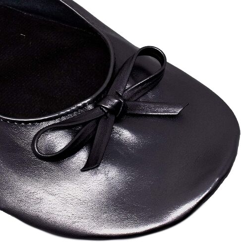 Women's Foldable Portable Ballet Flat Roll Up Slipper Shoes with Travel Pouch - Fold Up Ballet Flats for Women - Black,Silver,Gold,Pink in Saudi Arabia