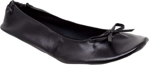 Women's Foldable Portable Ballet Flat Roll Up Slipper Shoes with Travel Pouch - Fold Up Ballet Flats for Women - Black,Silver,Gold,Pink in Saudi Arabia