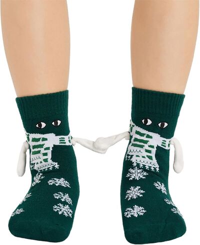 Magnetic Holding Hands Socks Novelty Funny Gift Idea Women Men Couple Socks Christmas Socks in Saudi Arabia