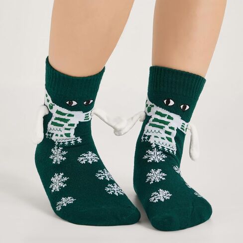 Magnetic Holding Hands Socks Novelty Funny Gift Idea Women Men Couple Socks Christmas Socks in Saudi Arabia