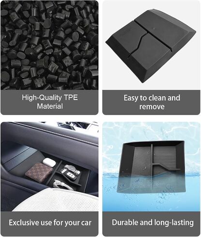 CDEFG 3 قطع لـ 2024 2025 أطلس مركز وحدة التحكم صينية متوافقة مع 2024 2025 Volkswagen VW Atlas/Atlas Cross Sport SEL R-Line SE ملحقات وحدة التحكم الوسطى صندوق تخزين صينية الأرضية in Saudi Arabia