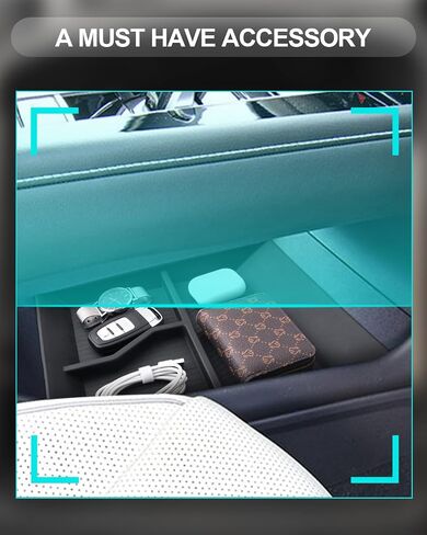CDEFG 3 قطع لـ 2024 2025 أطلس مركز وحدة التحكم صينية متوافقة مع 2024 2025 Volkswagen VW Atlas/Atlas Cross Sport SEL R-Line SE ملحقات وحدة التحكم الوسطى صندوق تخزين صينية الأرضية in Saudi Arabia