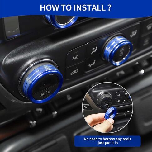 for Silverado Center Console Knob Cover Trim Ring Blue for Chevy Silverado/Suburban/GMC Sierra 2014-2018 Blue Interior Accessories 8pcs in Kuwait