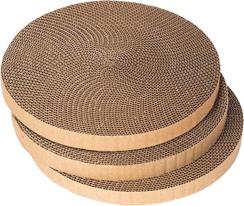 Round cat Scratcher Refill, 10 inch Diameter, 7/8 inch Thickness Scratcher Replacement Pads, Scratching Board Circle, Scratch pad, scratchers for Indoor Cats (5 pcs) in Saudi Arabia