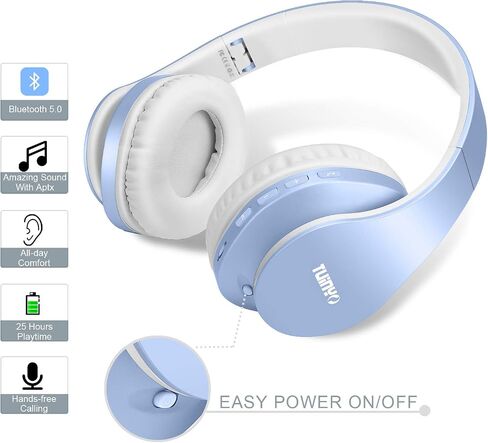 TUINYO Wireless Headphones Over Ear, Bluetooth with Mic & Foldable Stereo Headset for Immersive Sound in Saudi Arabia