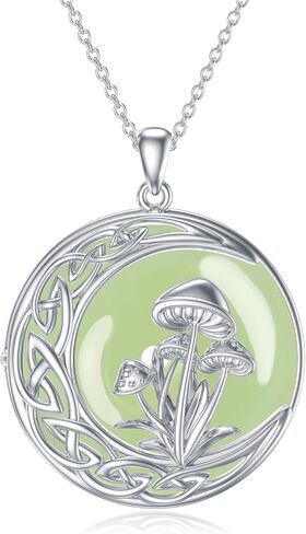 Jade Lotus Necklace for Women 14k Gold Plated Sterling Silver Round Jade Jewelry Birthday Christmas Gifts for Women Mom in Kuwait