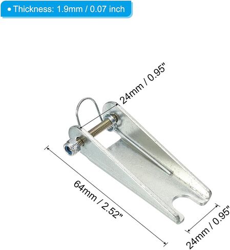 PATIKIL 2.5 Inch Hook Safety Latch Kit, 3 Pack Metal Towing Hitch Replacement for Clevis Hook Trailer, Silver in Saudi Arabia