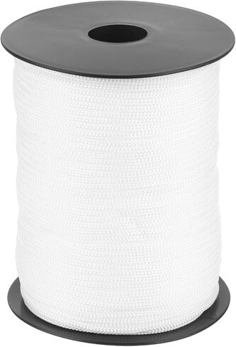 MECCANIXITY 1/8 Inch Polypropylene Rope Braided Ropes, 328ft Nylon Rope Hollow Utility Cord String for Clothesline, Camping, Hiking, Outdoor, White in Kuwait