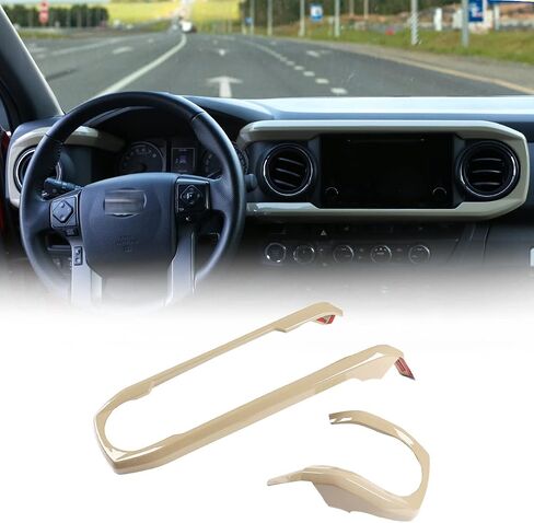 CHEAYAR Center Console Dashboard Panel Trim Interior Decoration Accessories Compatible for Toyota Tacoma 16-21 Center Consoles Dash Board Trim Made of ABS (Red) in Saudi Arabia