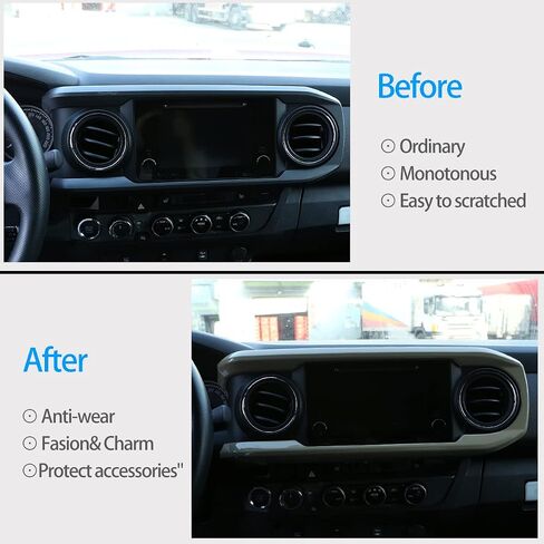 CHEAYAR Center Console Dashboard Panel Trim Interior Decoration Accessories Compatible for Toyota Tacoma 16-21 Center Consoles Dash Board Trim Made of ABS (Red) in Saudi Arabia
