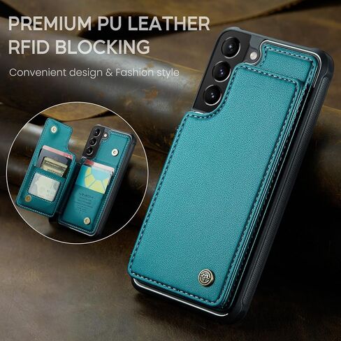 حافظة لهاتف سامسونج جالاكسي S21 بلس مع حامل بطاقات، حافظة محفظة لهاتف سامسونج S21 بلس للنساء والرجال مع خاصية حجب RFID، حافظة متينة مضادة للصدمات لهاتف جالاكسي S21 بلس 5G، أرجواني in Kuwait